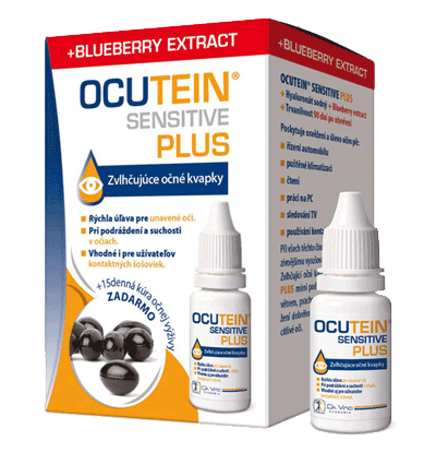 OCUTEIN SENSITIVE PLUS očné kvapky 15 ml + Ocutein FRESH 15 tob. zadarmo