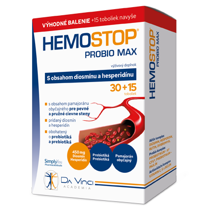 HEMOSTOP® PROBIO MAX 30+15 tob. zadarmo